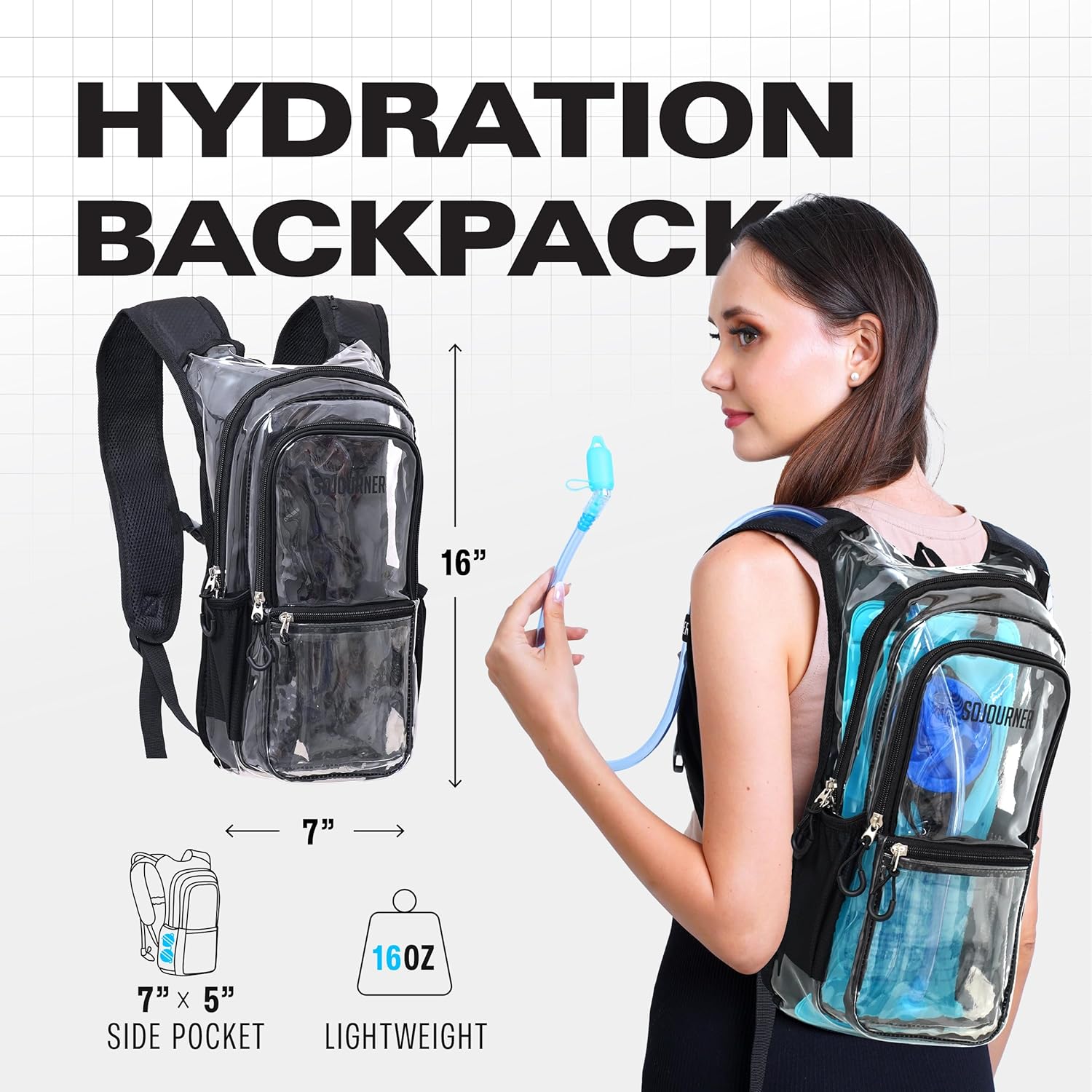 Clear Hydration Pack Backpack